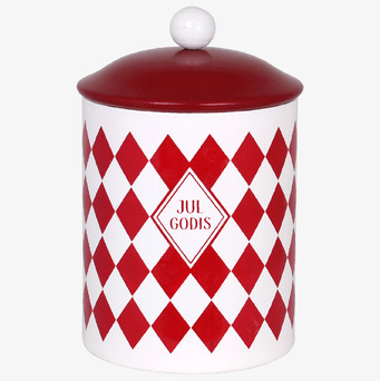 Bild av charmig plåtburk för julgodisförvaring