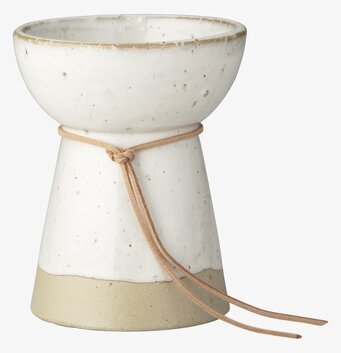 Bild av elegant hyacintvas i stengods med läderband