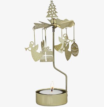 Bild av dekorativt Änglaspel i skimrande guldnyans