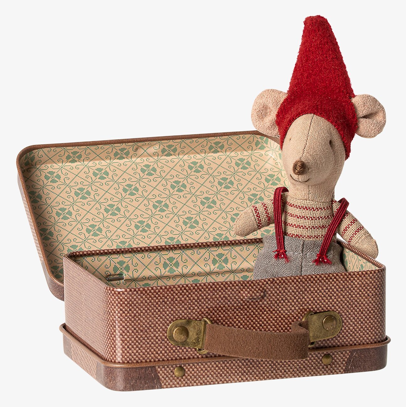 Christmas Mouse In Suitcase från Maileg med vintagekänsla