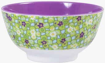 Bild av livfull skål med färgstarkt och lekfullt mönster