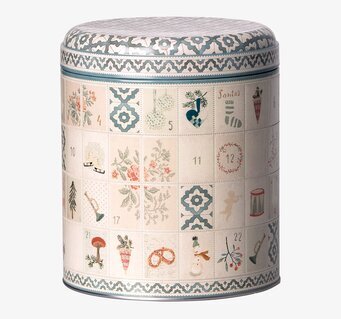 Bild av charmig julinspirerad plåtburk med motiv