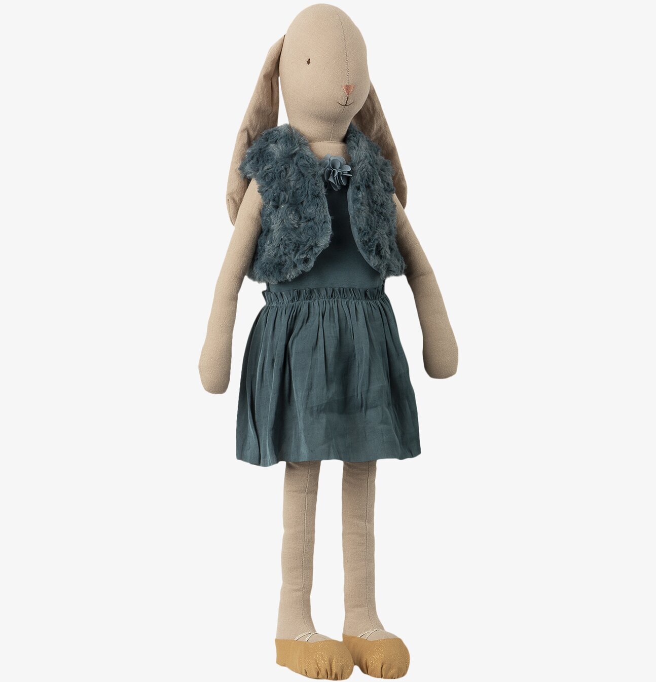Maileg Bunny Ballerina Petrol i balettklänning och väst