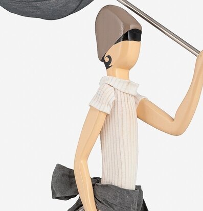 Foto av modern bordslampa med konstnärlig design