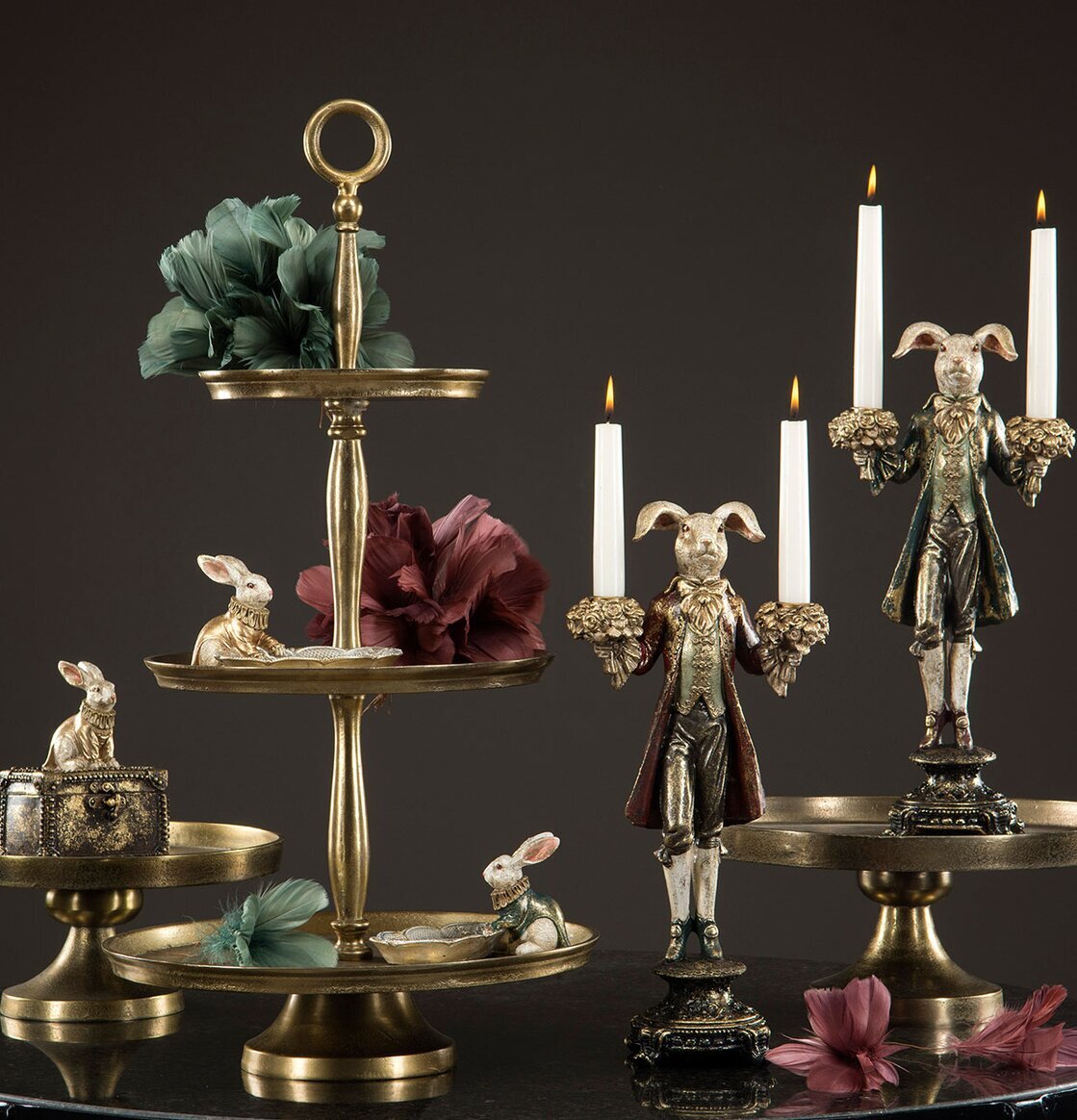 Fjäder/Tråd Blom Mörkrosa 12 st från A Lot Decoration