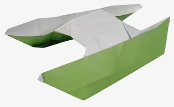 Bild av elegant origami med ljusgrön och vit design