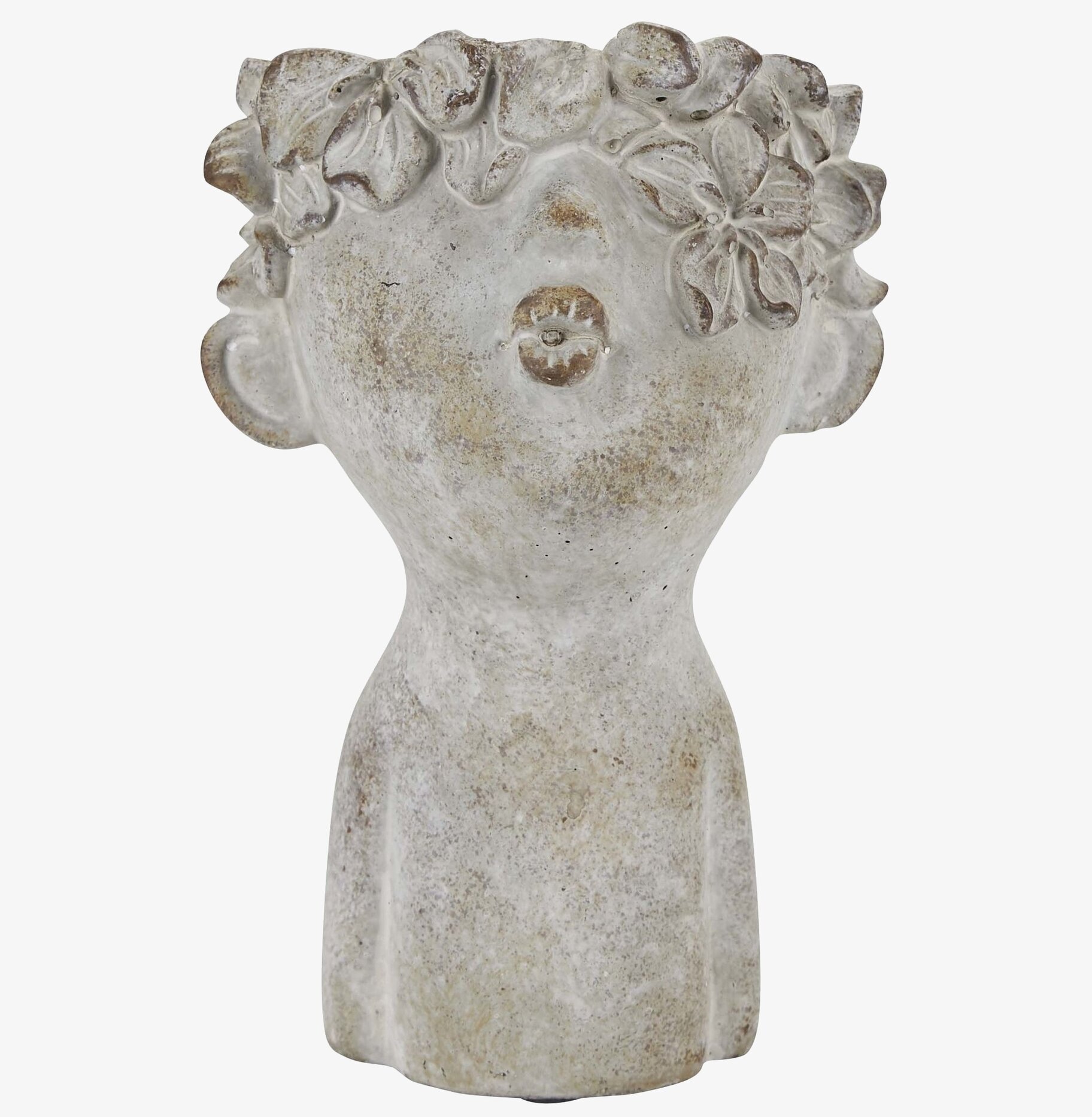 Bild av stiliserad blomkruka med kvinnoansikte