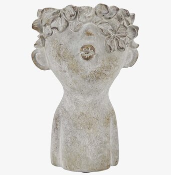 Bild av stiliserad blomkruka med kvinnoansikte