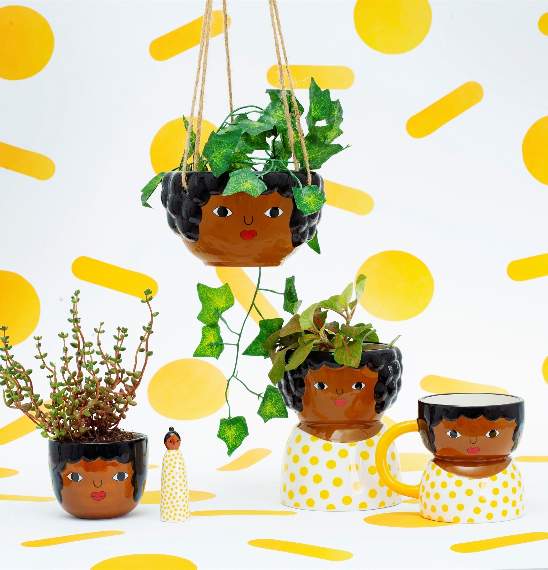 Kruka Chantelle från Sass & Belle med ansiktsdesign