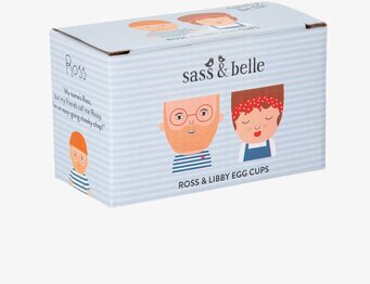 Bild av charmigt illustrerade äggkoppar i kartong