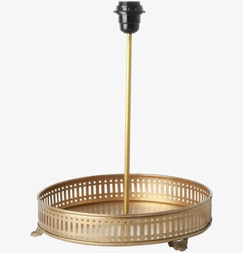 Foto: Stilren bordslampa med guld och svart design