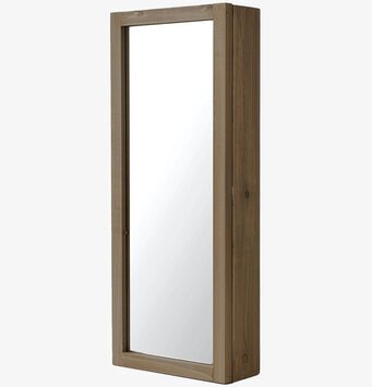 Bild av praktiskt nyckelskåp med spegel och träfinish