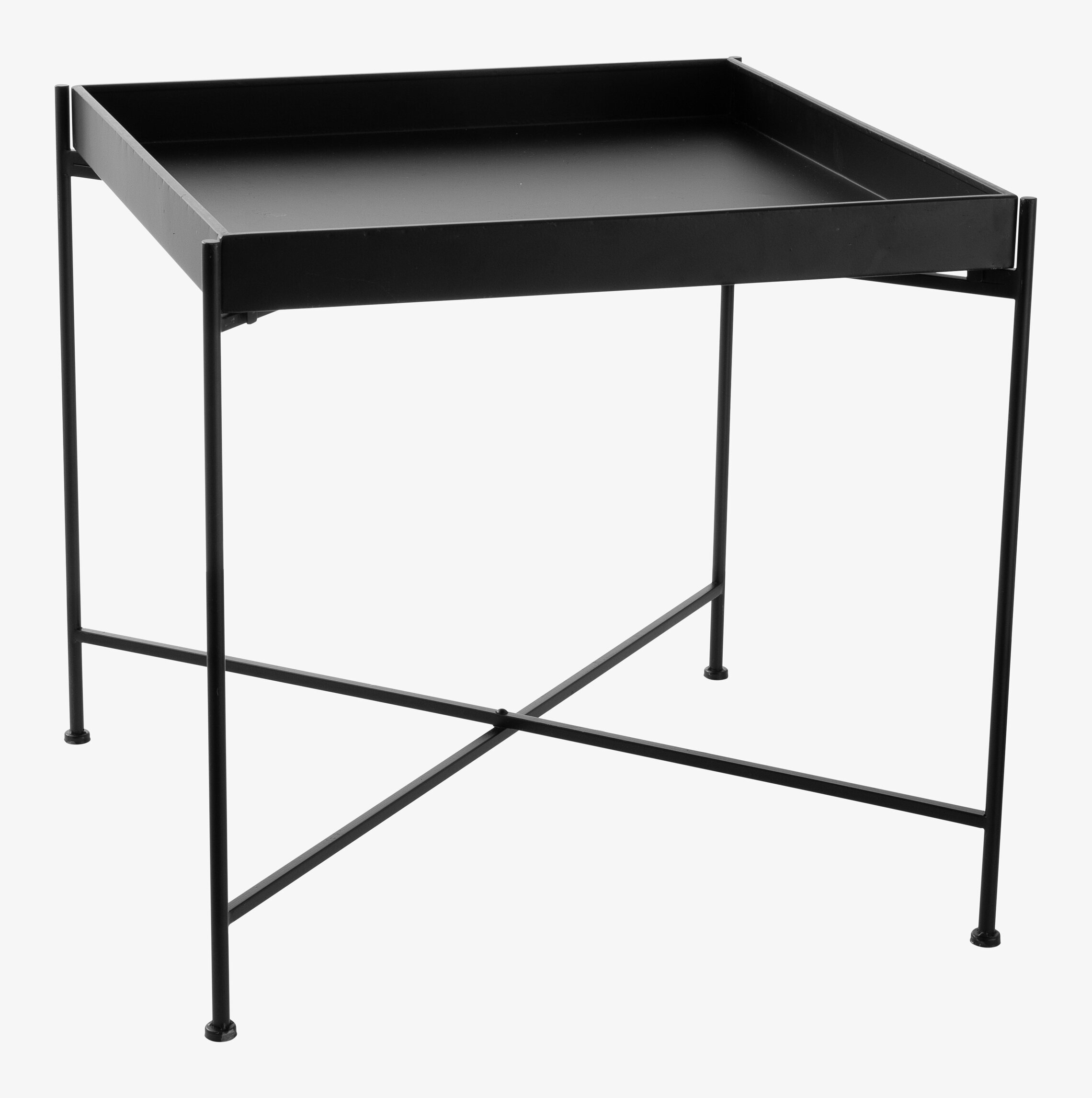 Bild av stilrent och funktionellt svart brickbord