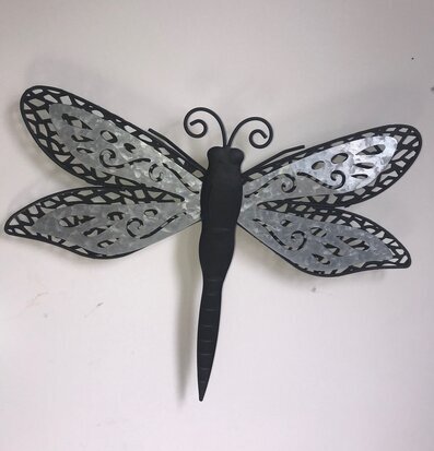 Bild av elegant trollslända väggdekoration i zink