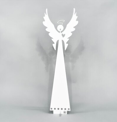 Bild av stilren plåtängel med modern och minimalistisk design