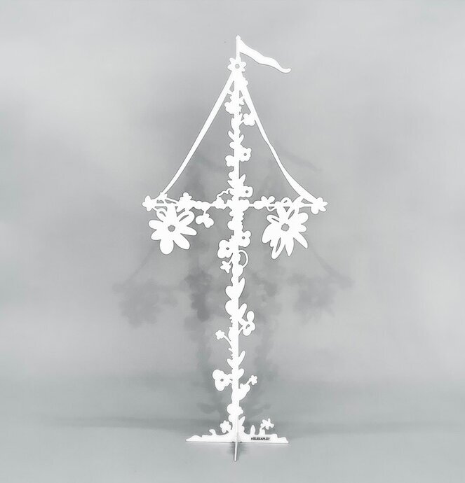 #ÄlskaPlåt Midsommarstång Vit Stor från Älskaplåt