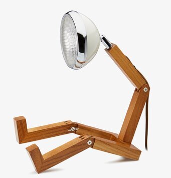 Bild av stilren och justerbar bordslampa i retrostil