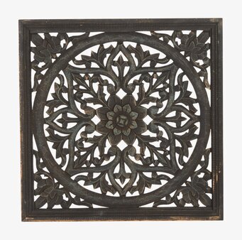 Bild av elegant väggdekoration i svart och guld