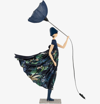 Bild av unik bordslampa med konstnärlig design