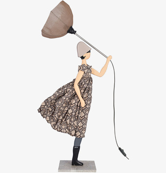 Bild av unik bordslampa med konstnärlig design