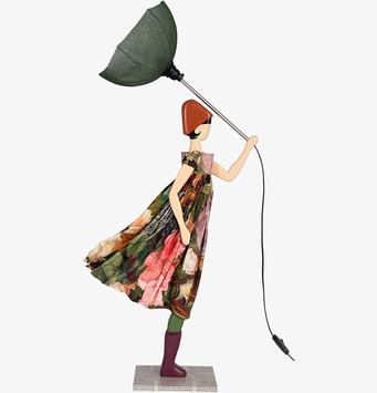 Bild av unik bordslampa som konstverk och ljuskälla