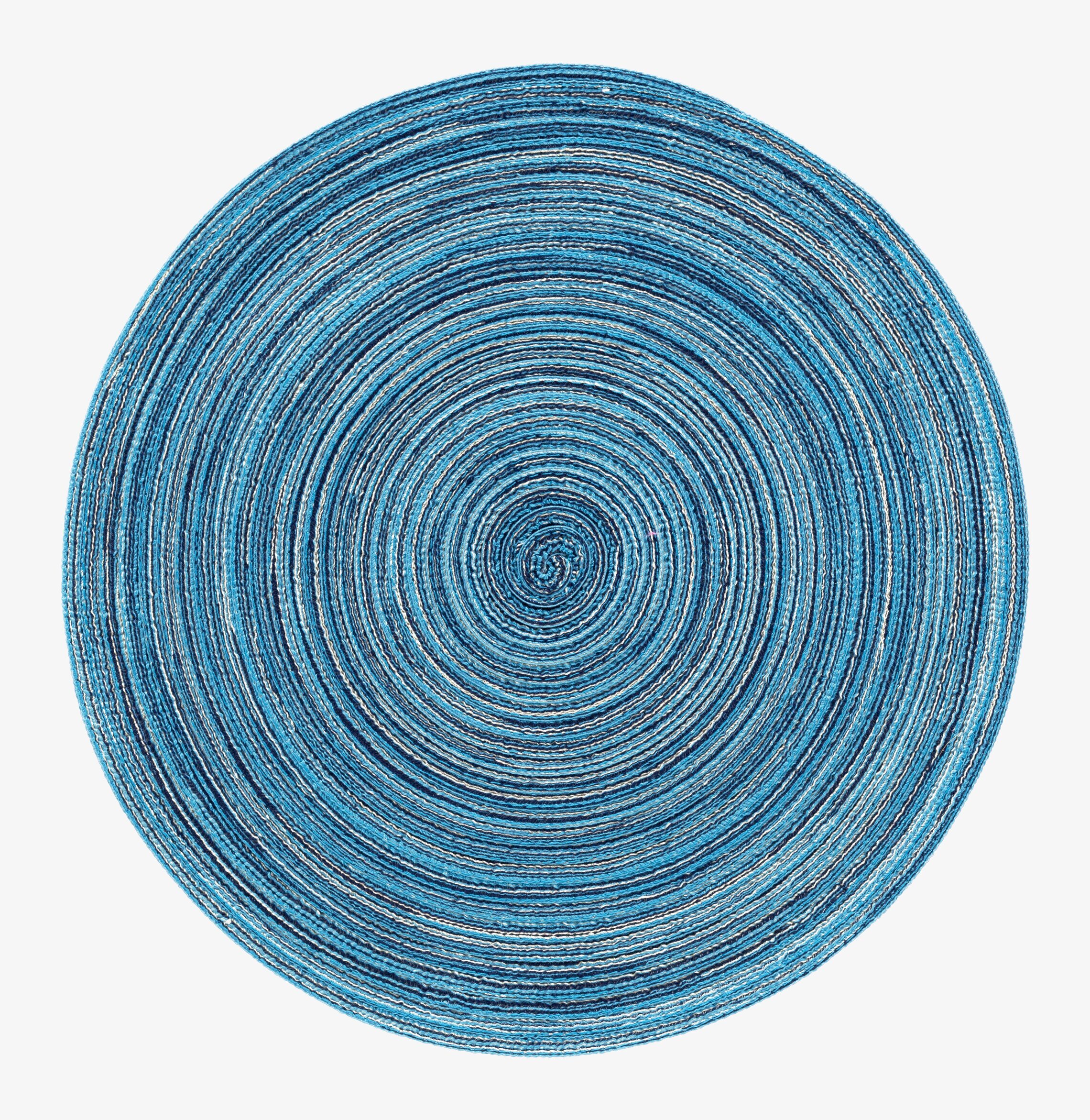 Tablett Dart turkos från Dixie med cirkulära mönster