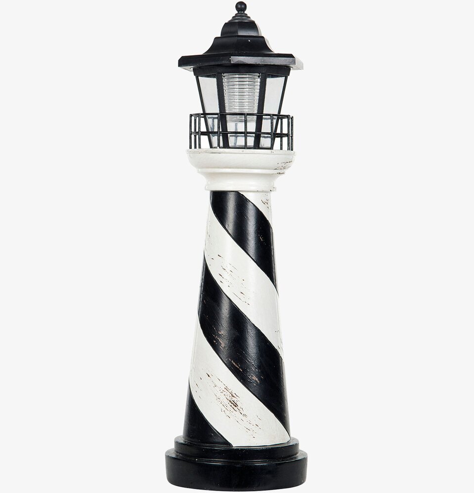 Bild av dekorativ solcellsdriven fyrformad lampa