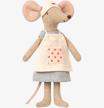 Bild av en mus i sjuksköterskekläder med detaljer