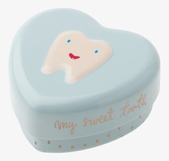 Bild av charmig plåtburk för förvaring av mjölktänder