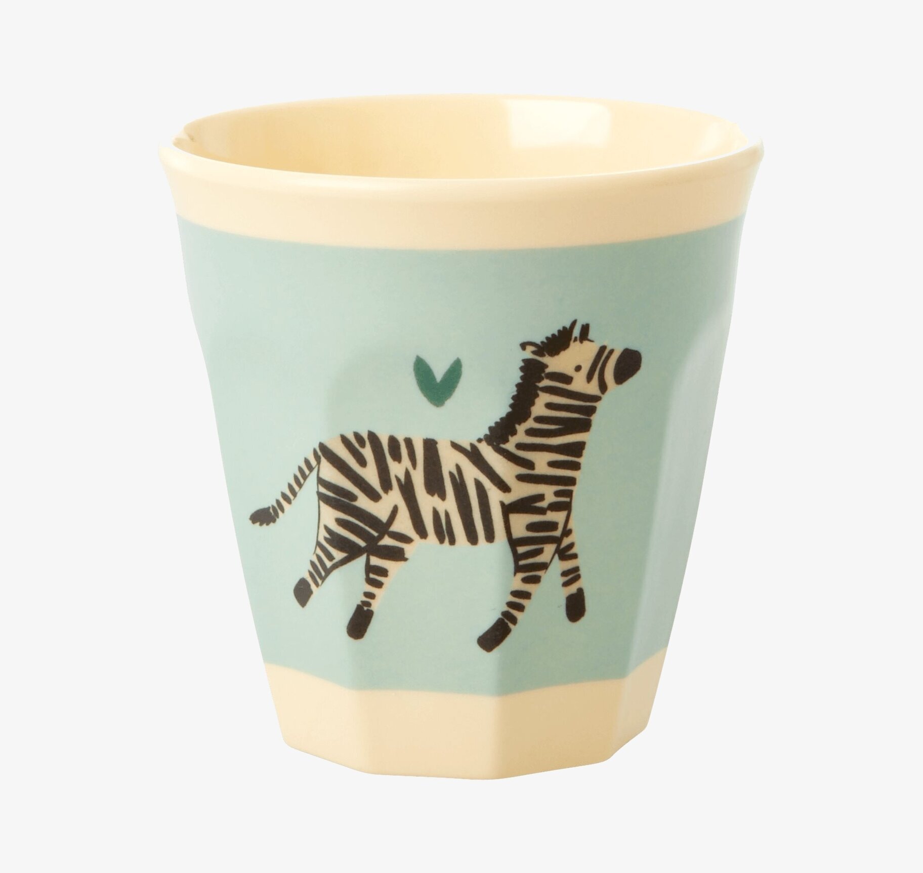 Bild av mugg med zebra och jungeltema i pastellfärger