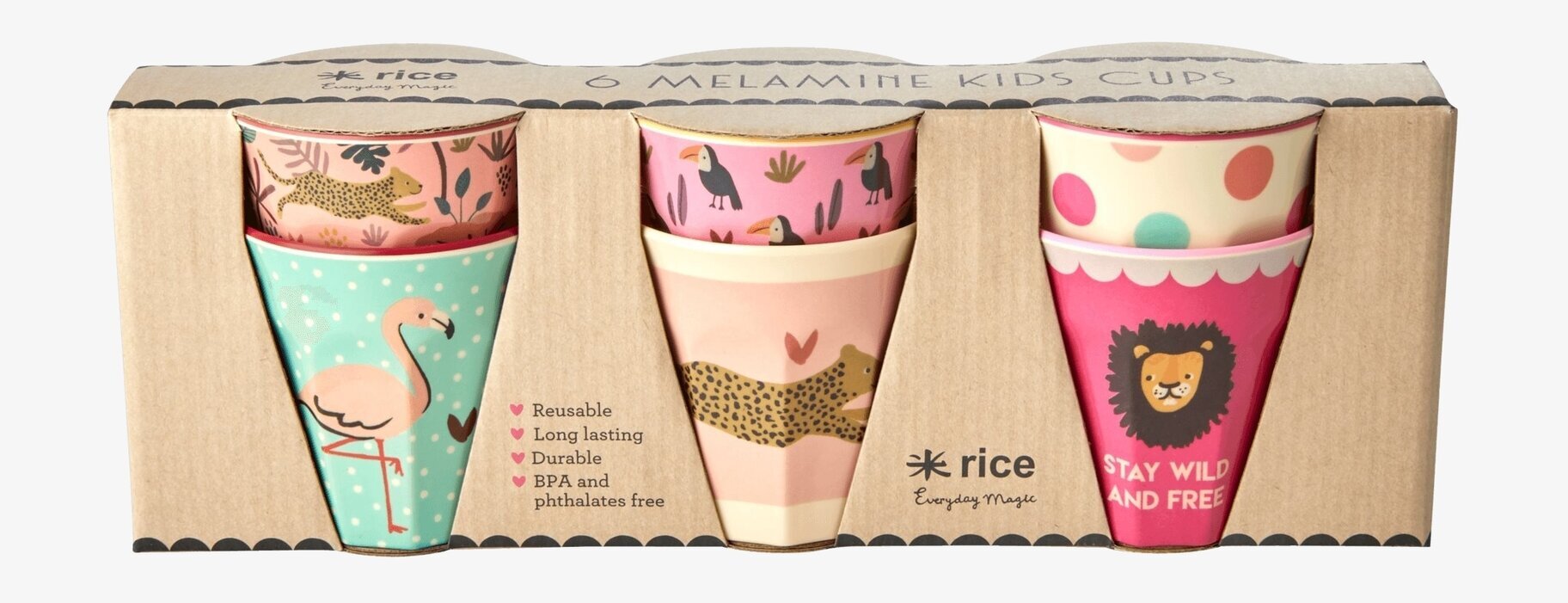 Små Muggar Jungle Print från Rice med djungelmotiv