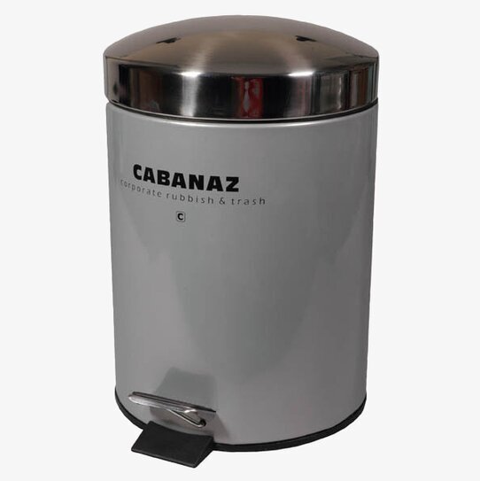 Pedalhink stålgrå från Cabanaz i rostfritt stål med pedal