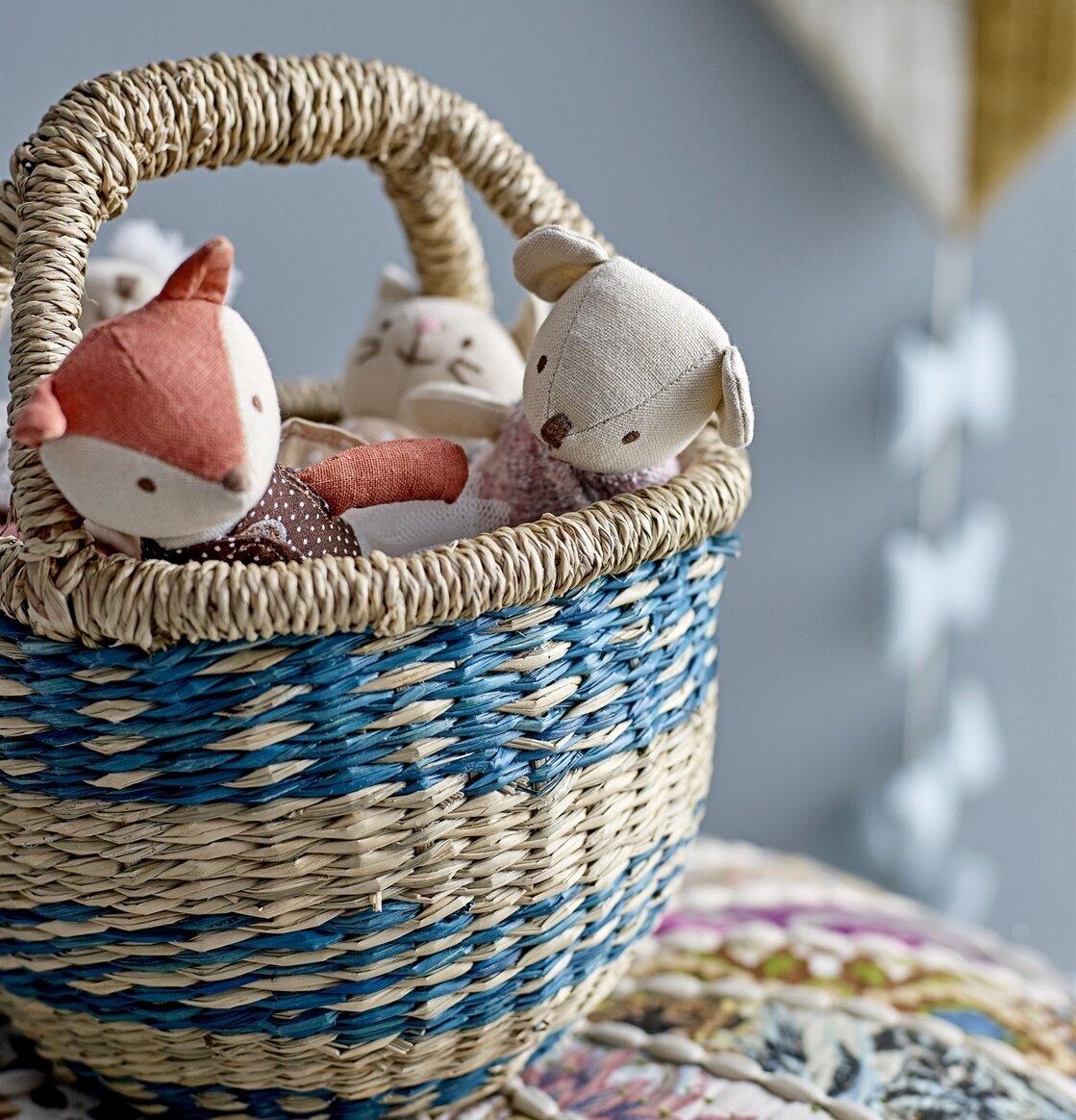 Sittpuff Multicolor från Bloomingville med patchwork-design