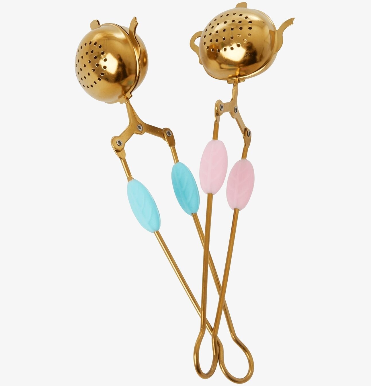 Tesil från Rice i rostfritt stål med färgglada handtag