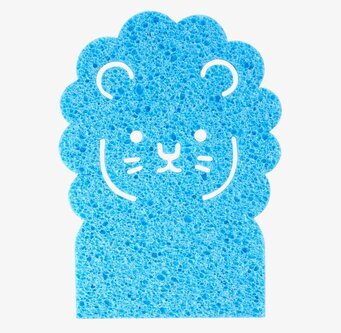 Bild av lekfull och praktisk lejonformad rengöringssvamp