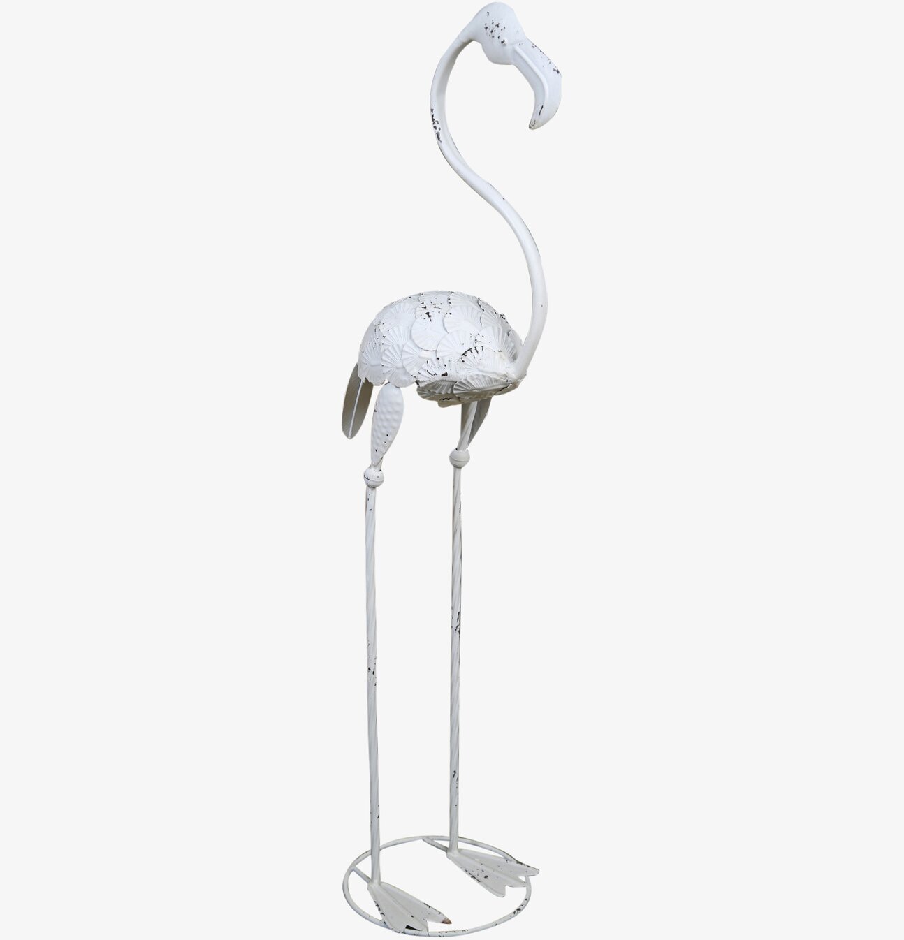 Foto av vit flamingo med stilren och elegant design