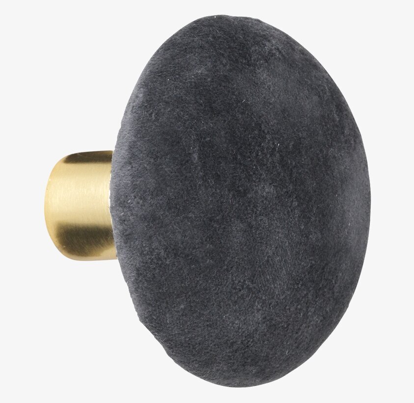 Knopp Sammet Cole M från Cozy Living i mörkgrå sammet