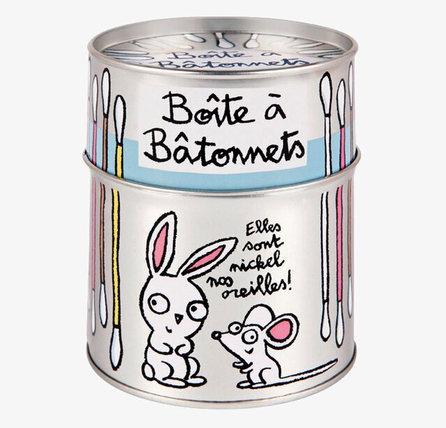 Plåtburk Bomullspinnar zink från Derriére la porte