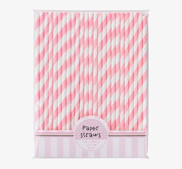 Sugrör Pink N Mix från Talking Tables i plastförpackning