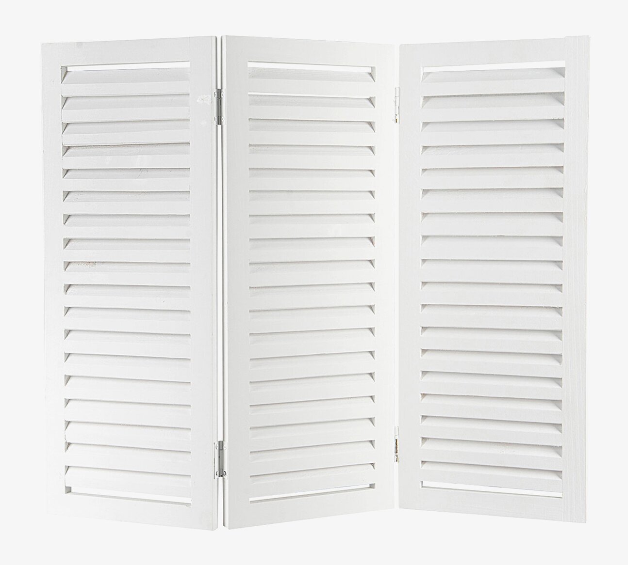 Bild av vit vikbar fönsterjalusi med lameller