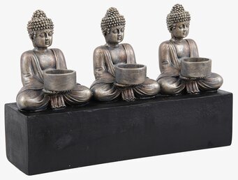 Bild av elegant ljushållare med Buddha-figurer