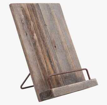 Bild av rustik bokhållare i återvunnet trä