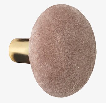 Bild av elegant knopp i sammet och metallisk guld