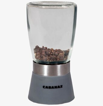 Bild av stilren salt- och pepparkvarn i stålgrå design