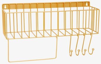 Bild av stilren och mångsidig vägghylla i metall