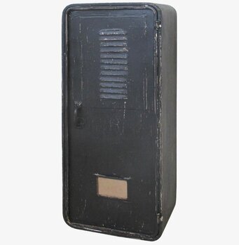 Bild av stilrent plåtskåp med vintage industriell stil