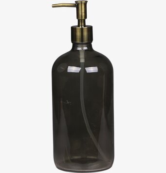 Bild av stilren glasflaska med pump, 1000 ml kapacitet