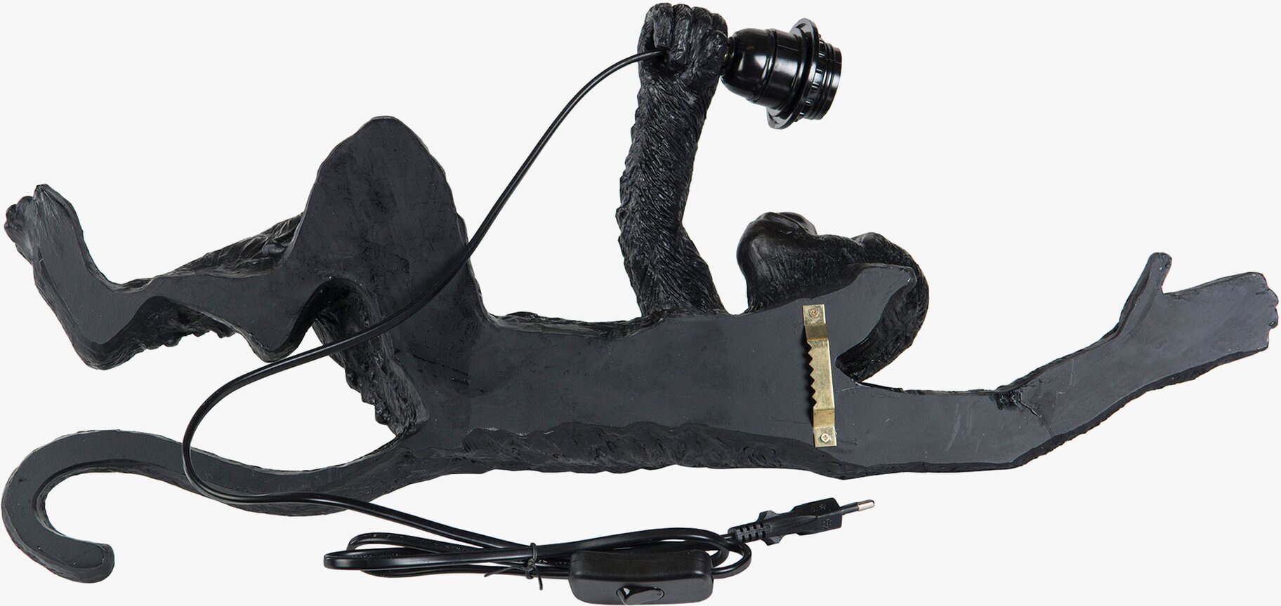 Vägglampa Apa Svart från A Lot Decoration mot vit bakgrund