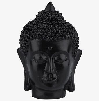 Bild av dekorativ Buddha-statyett i svart färg