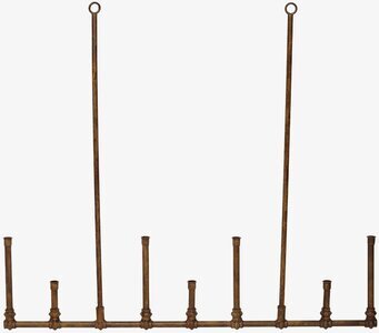 Bild av industriell takkrona med rödbrun patina